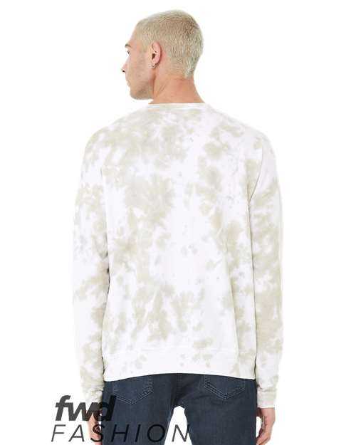 Bella + Canvas 3945RD FWD Fashion Unisex Tie-Dye Crewneck Sweatshirt - White Olive Oil - HIT a Double
