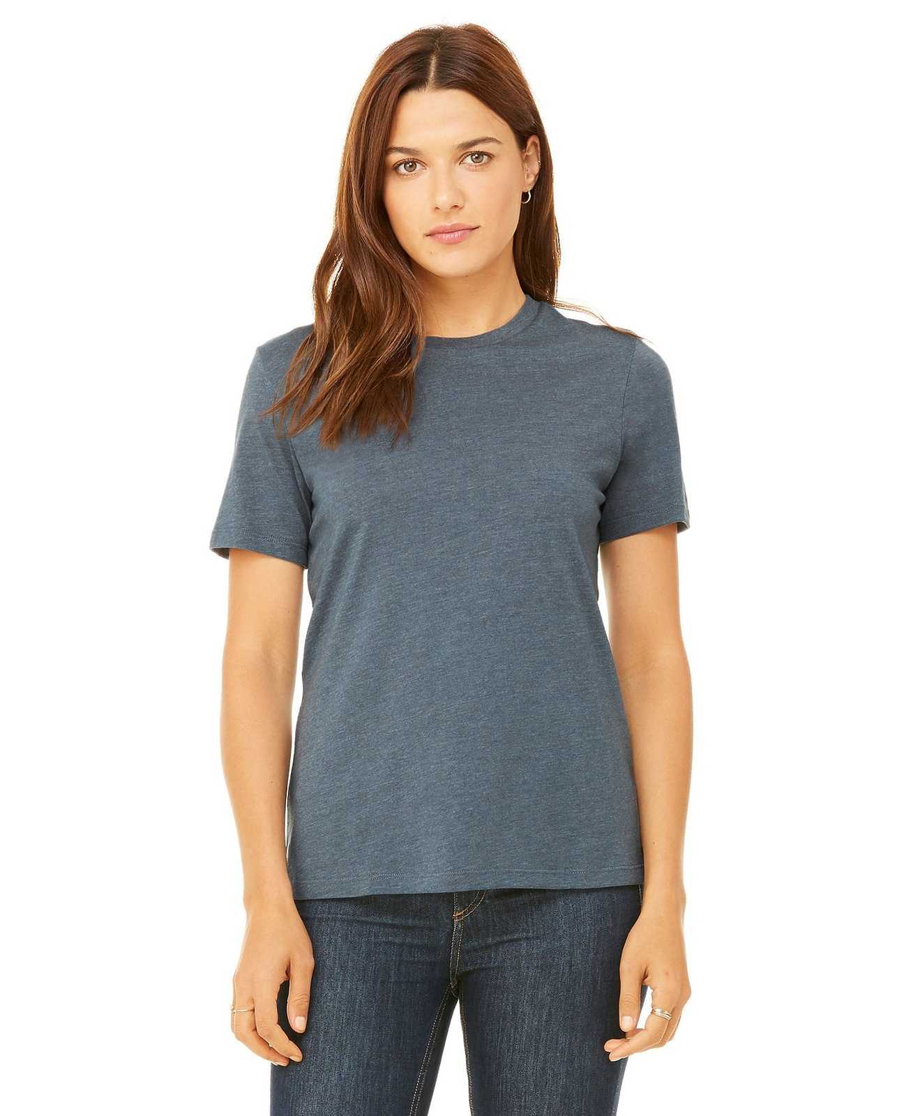 Bella + Canvas 6400 Women's Relaxed Jersey Short Sleeve Tee - Heather Slate - HIT a Double