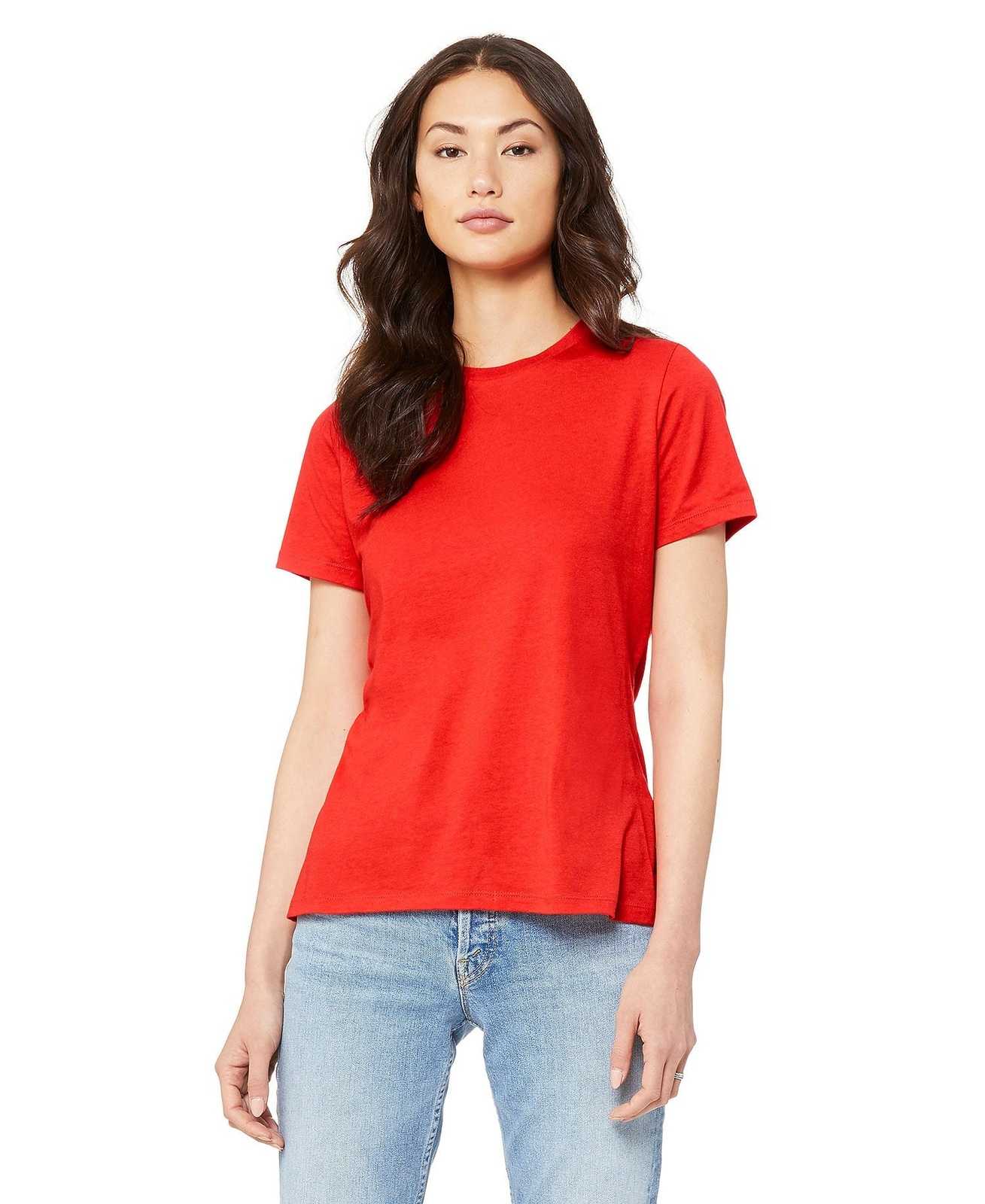 Bella + Canvas 6400 Women's Relaxed Jersey Short Sleeve Tee - Poppy - HIT a Double
