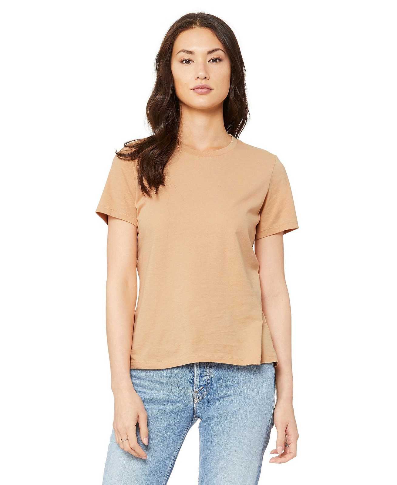Bella + Canvas 6400 Women's Relaxed Jersey Short Sleeve Tee - Sand Dune - HIT a Double