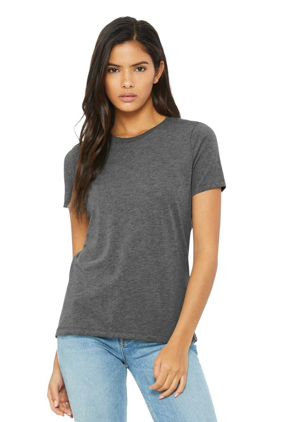 Bella + Canvas 6413 Women's Relaxed Triblend Short Sleeve Tee - Gray Triblend - HIT a Double