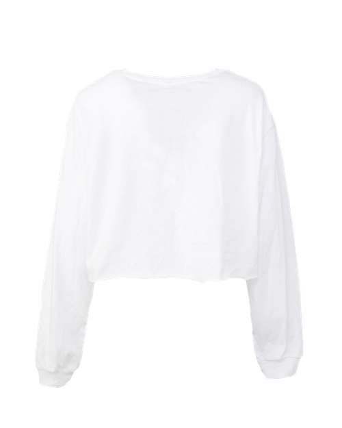Bella + Canvas 6501 FWD Fashion Women's Cropped Long Sleeve Tee - White - HIT a Double