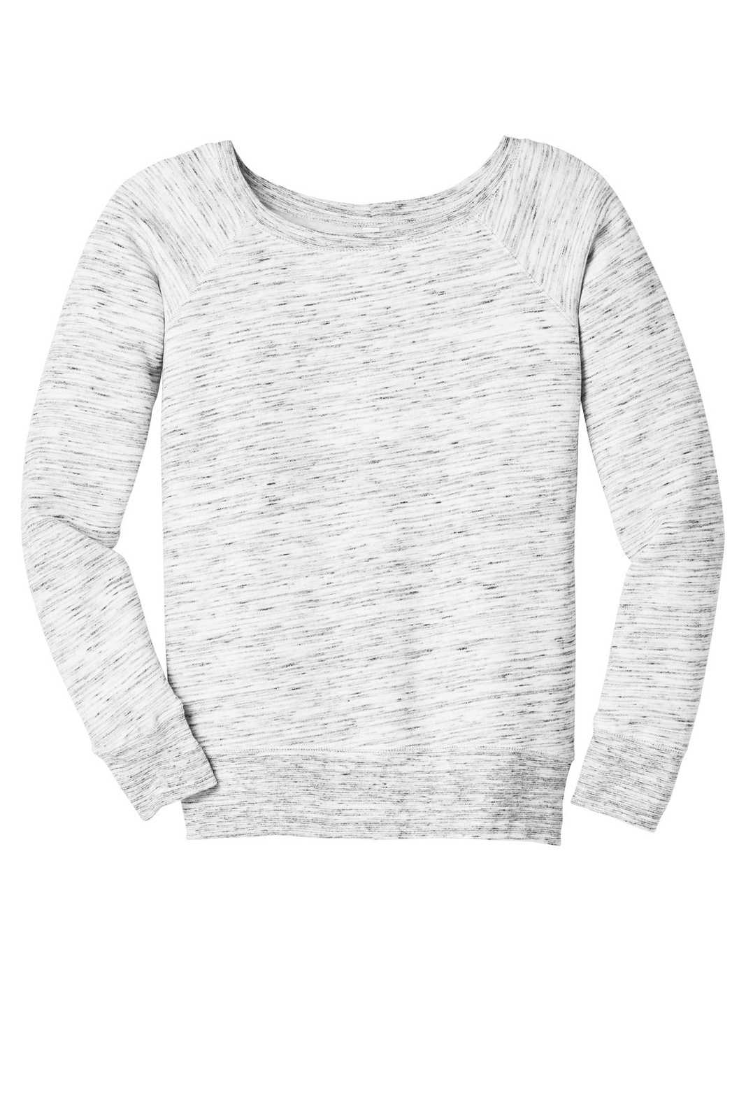 Bella + Canvas 7501 Women's Sponge Fleece Wide-Neck Sweatshirt - Light Gray Marble Fleece - HIT a Double