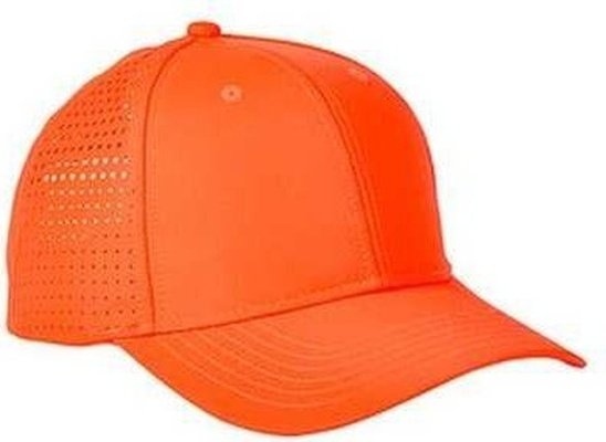 Big Accessories BA537 Performance Perforated Cap - Bright Orange - HIT a Double
