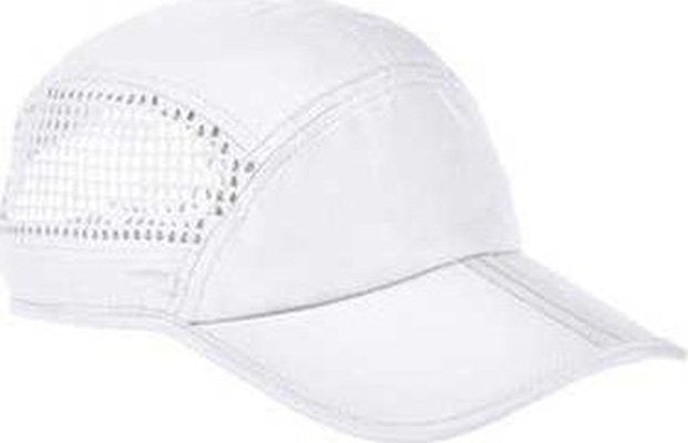 Big Accessories BA657 Foldable Bill Performance Cap - White - HIT a Double