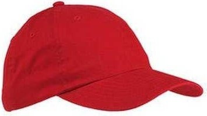 Big Accessories BX001Y Youth 6-Panel Brushed Twill Unstructured Cap - Red - HIT a Double