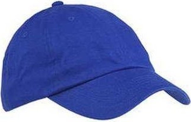 Big Accessories BX001Y Youth 6-Panel Brushed Twill Unstructured Cap - Royal - HIT a Double