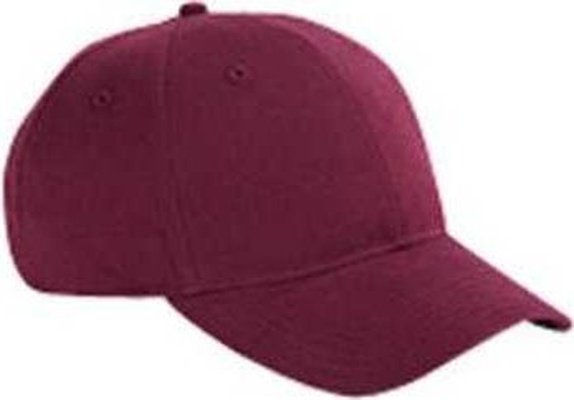 Big Accessories BX002 6-Panel Brushed Twill Structured Cap - Maroon - HIT a Double