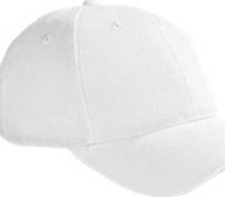 Big Accessories BX002 6-Panel Brushed Twill Structured Cap - White - HIT a Double