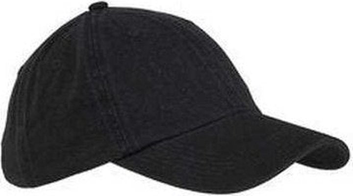 Big Accessories BX005 6-Panel Washed Twill Low-Profile Cap - Black - HIT a Double