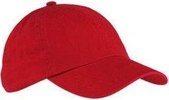 Big Accessories BX005 6-Panel Washed Twill Low-Profile Cap - Red - HIT a Double