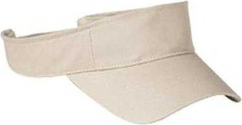 Big Accessories BX006 Cotton Twill Visor - Stone - HIT a Double
