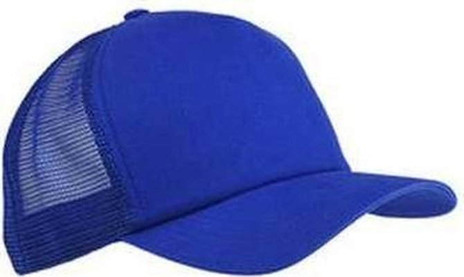 Big Accessories BX010 5-Panel Twill Trucker Cap - Royal - HIT a Double