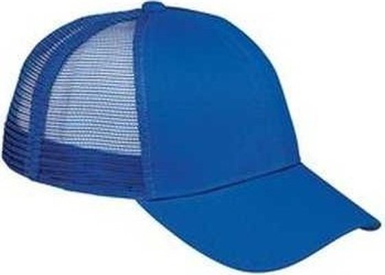 Big Accessories BX019 6-Panel Structured Trucker Cap - Royal - HIT a Double