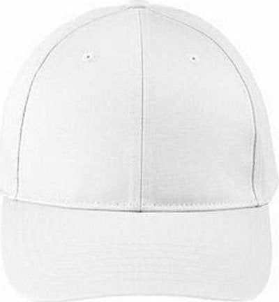 Big Accessories BX020SB Adult Structured Twill 6-Panel Snapback Cap - White - HIT a Double