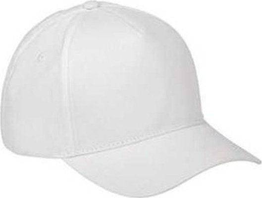 Big Accessories BX034 5-Panel Brushed Twill Cap - White - HIT a Double