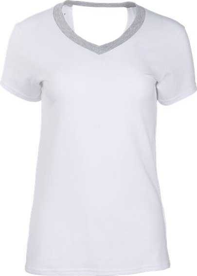 Boxercraft BW2405 Women's Bella Crossback T-Shirt - White/ Oxford - HIT a Double - 1