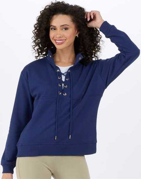 Boxercraft BW5401 Women's Lace Up Pullover - Navy - HIT a Double - 1