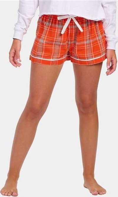 Boxercraft BW6501 Women's Flannel Shorts - Burnt Orange Kingston - HIT a Double - 1