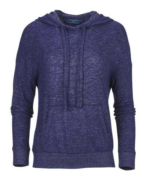 Boxercraft BW1501 Women's Cuddle Fleece Hooded Pullover - Navy Heather - HIT a Double - 1