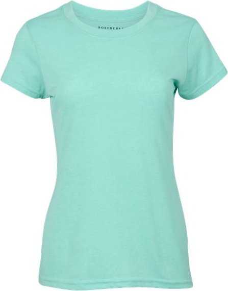 Boxercraft BW2101 Women's Tri-Blend T-Shirt - Mint Heather" - "HIT a Double
