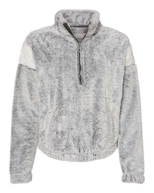 Boxercraft FZ04 Women's Remy Fuzzy Fleece Pullover - Frosty Grey Natural - HIT a Double