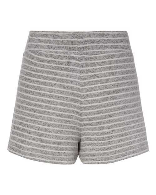 Boxercraft L11 Women's Cuddle Fleece Shorts - Oxford Natural Stripe - HIT a Double