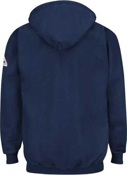 Bulwark SEH8L Pullover Hooded Fleece Sweatshirt Quarter-Zip - Long Sizes - Navy - HIT a Double - 1