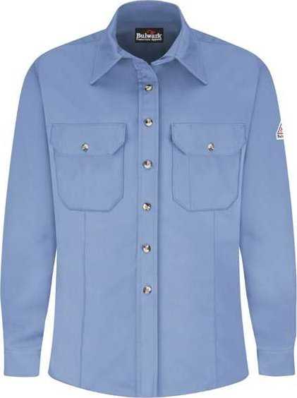 Bulwark SLU3 Women's Dress Uniform Shirt - EXCEL FR ComforTouch - Light Blue - HIT a Double - 1