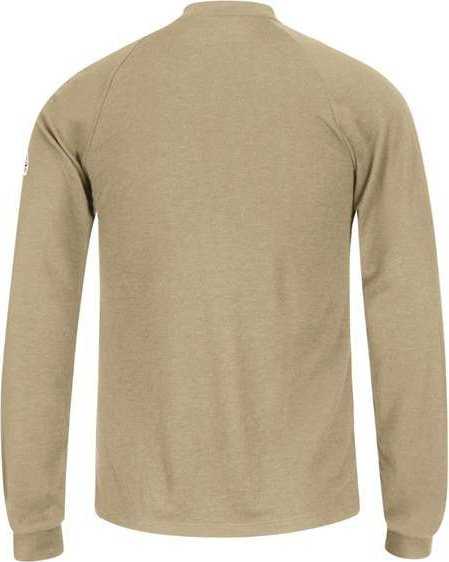 Bulwark SML2 Long Sleeve Henley Shirt- CoolTouch2 - Khaki - HIT a Double - 1