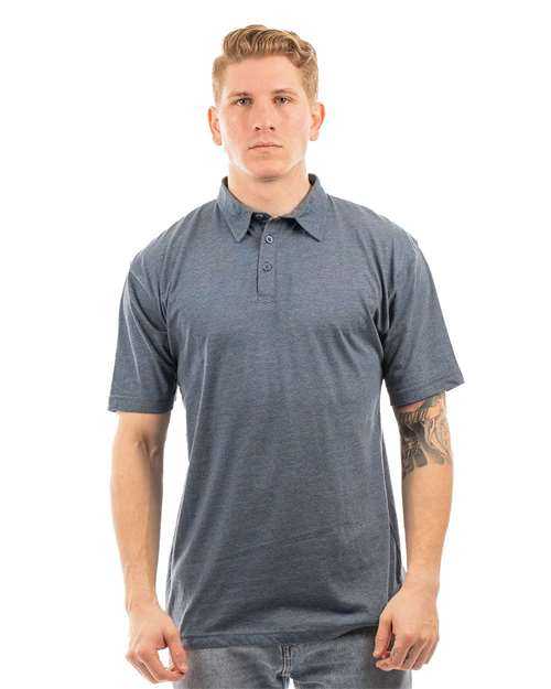 Burnside 0800 Fader Play Polo - Heather Navy - HIT a Double
