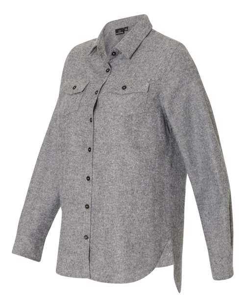 Burnside 5200 Women's Long Sleeve Solid Flannel Shirt - Heather Grey - HIT a Double