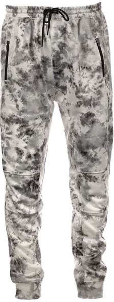 Burnside 8801 Performance Fleece Joggers White Tie Dye