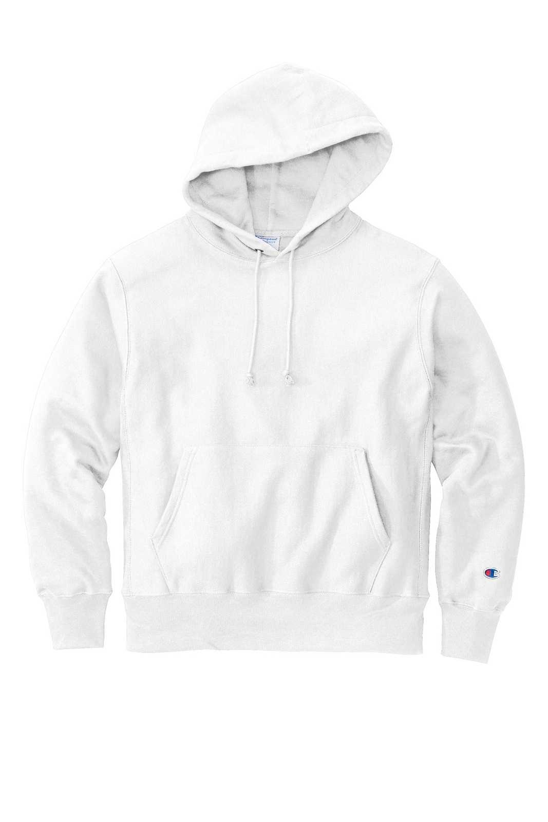Champion S101 Reverse Weave Hooded Sweatshirt - White - HIT a Double - 1