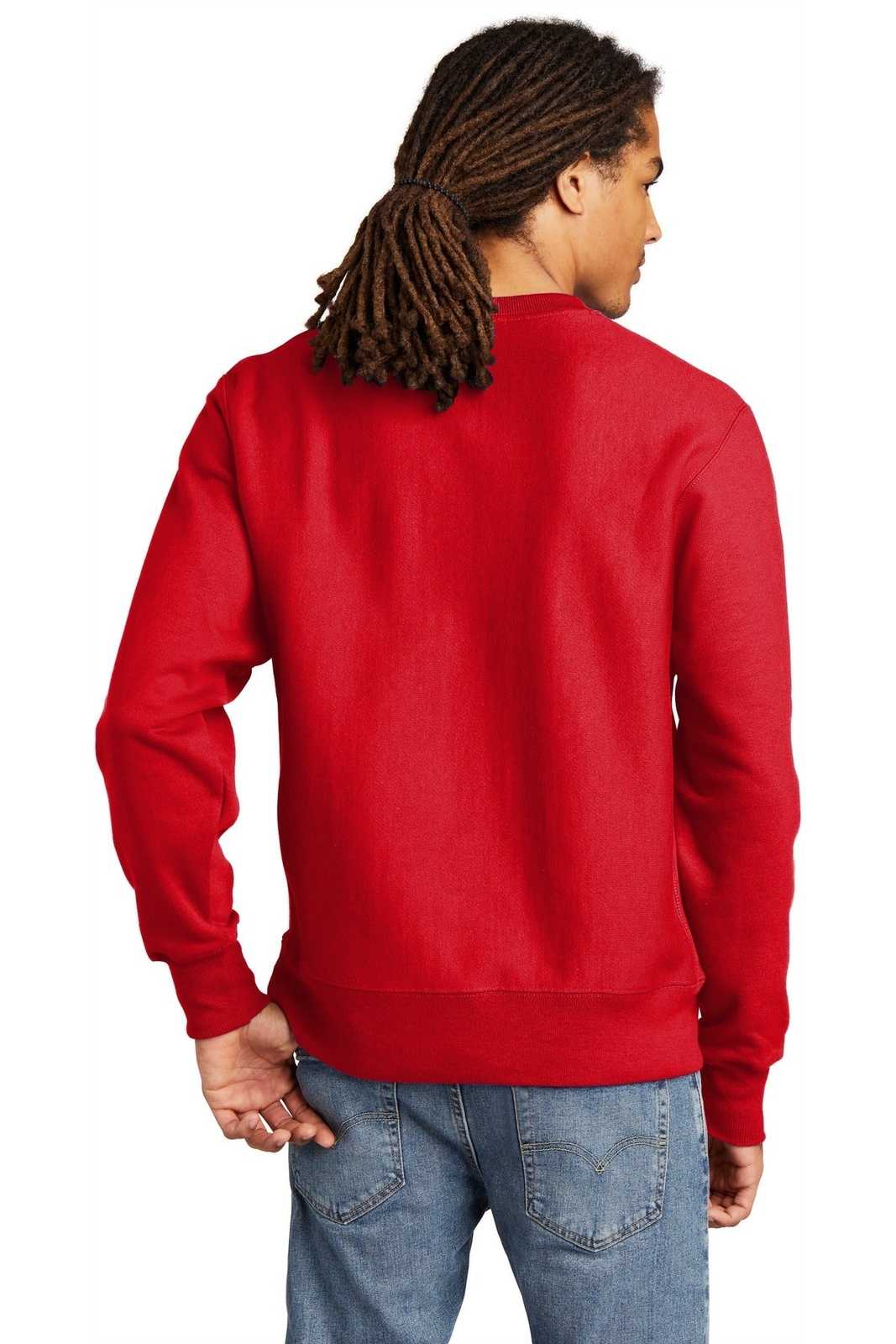 Champion S149 Reverse Weave Crewneck Sweatshirt - Red - HIT a Double