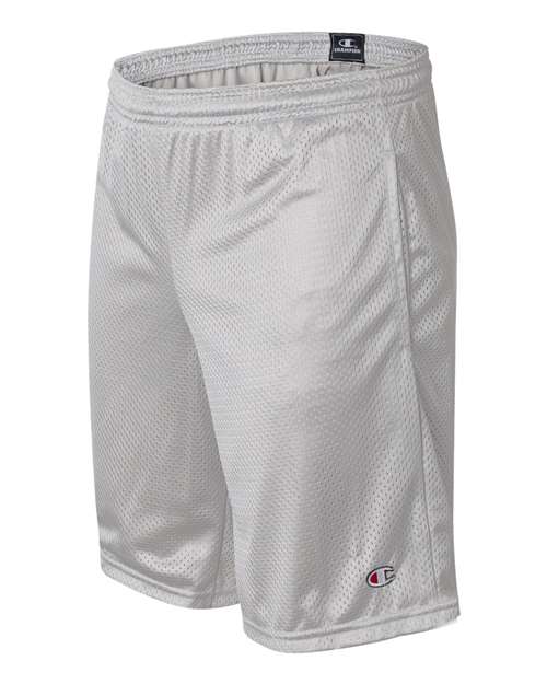 Champion S162 Polyester Mesh 9" Shorts with Pockets - Athletic Grey - HIT a Double