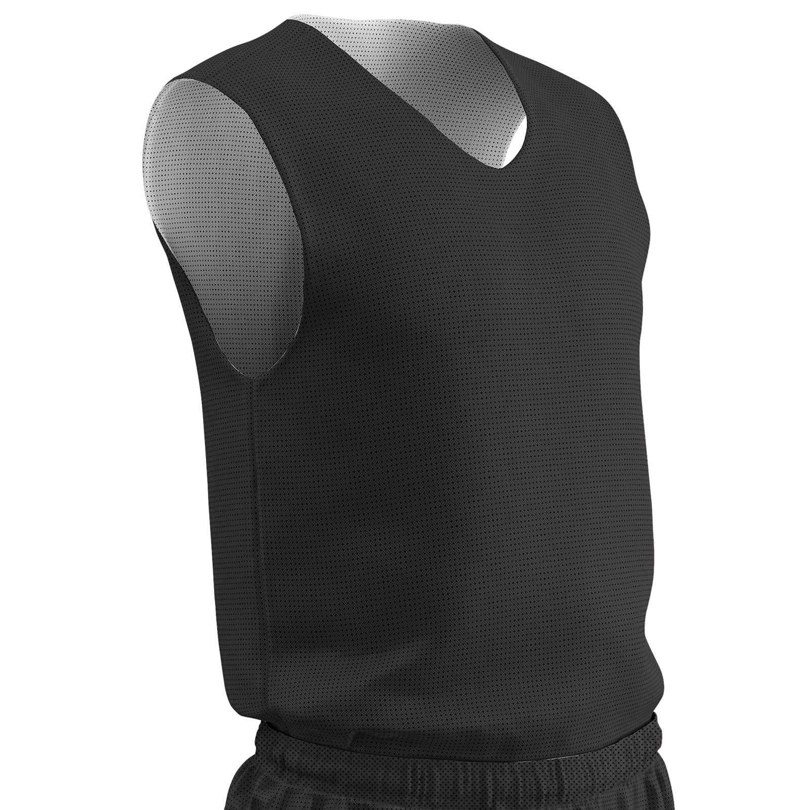 Champro BBJPY Polyester Reversible Basketball Jersey Youth - Black White - HIT a Double