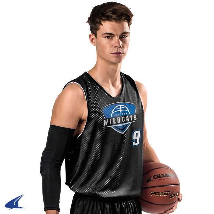 Champro BBJPY Polyester Reversible Basketball Jersey Youth - Black White - HIT a Double