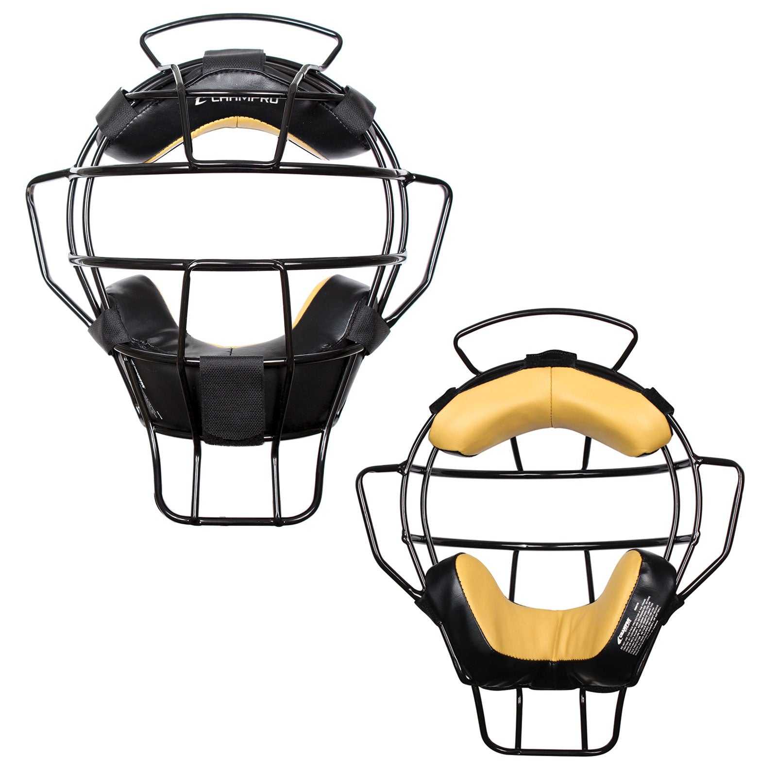 Champro CM72 Adult Umpire Mask - Light Weight - 18 oz - Black - HIT a Double