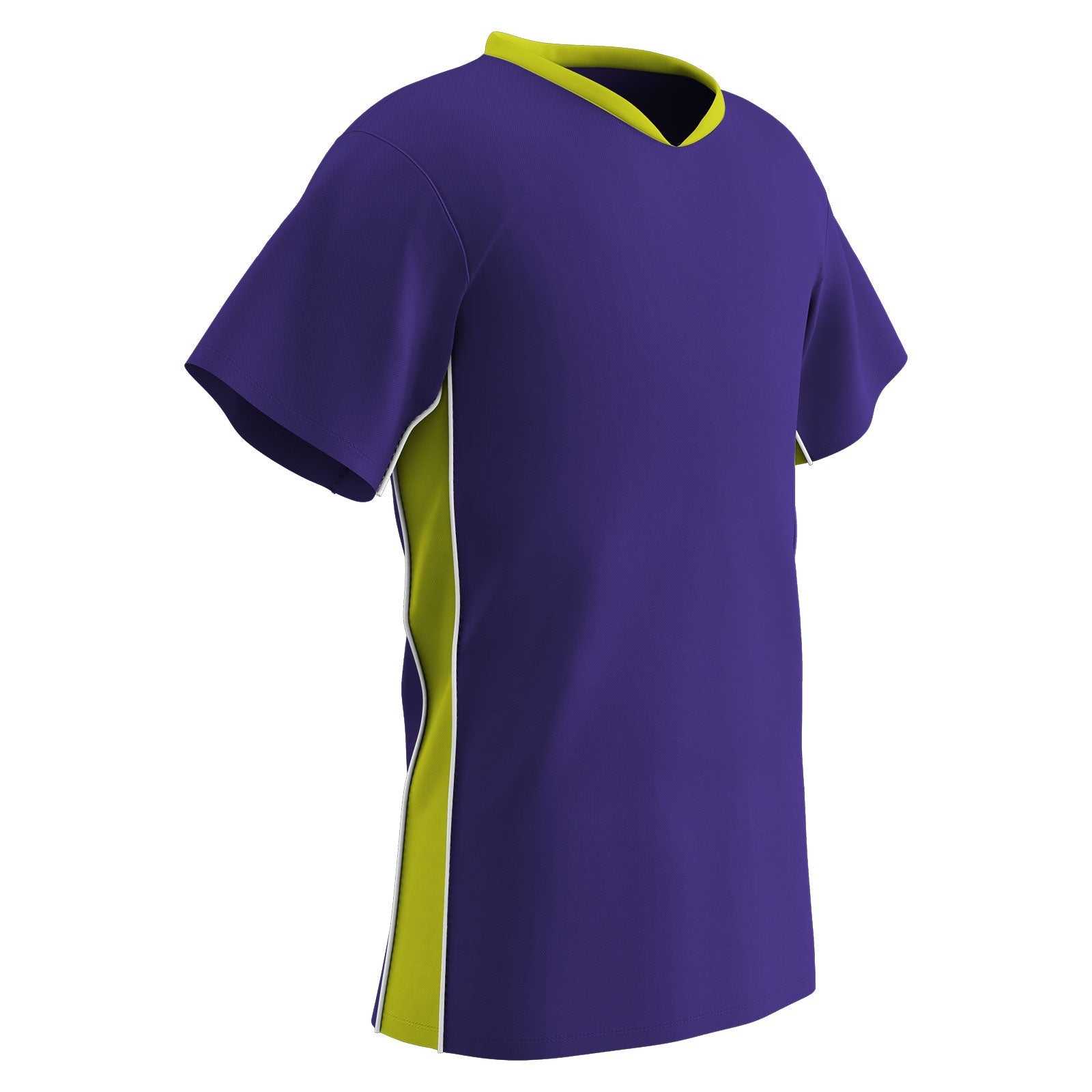 Champro SJ10 Header Soccer Jersey - Purple Optic Yellow White - HIT a Double