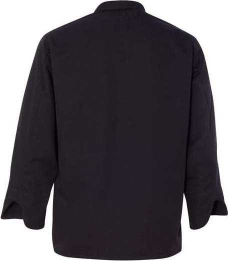 Chef Designs 0427 Black Knot Button Chef Coat - Black - HIT a Double - 3