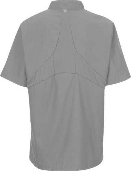 Chef Designs 046X Mimix Short Sleeve Chef Coat with OilBlok - Gray - HIT a Double - 1