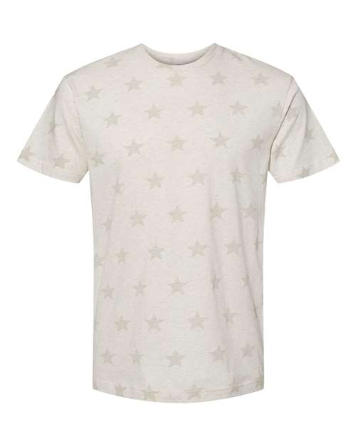 Code Five 3929 Star Print Tee - Natural Heather Star - HIT a Double