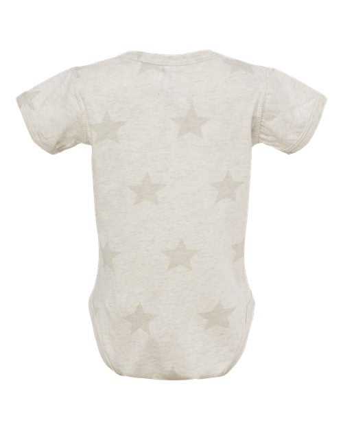 Code Five 4329 Infant Star Print Bodysuit - Natural Heather Star - HIT a Double