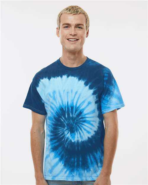 Colortone 1000 Multi-Color Tie-Dyed T-Shirt - Blue Ocean&quot; - &quot;HIT a Double