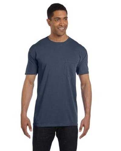 Comfort Colors 6030CC Adult Heavyweight Pocket T-Shirt - Denim - HIT a Double
