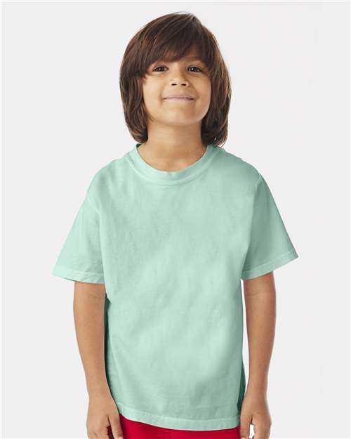 Comfortwash GDH175 Garment-Dyed Youth T-Shirt - Honeydew" - "HIT a Double