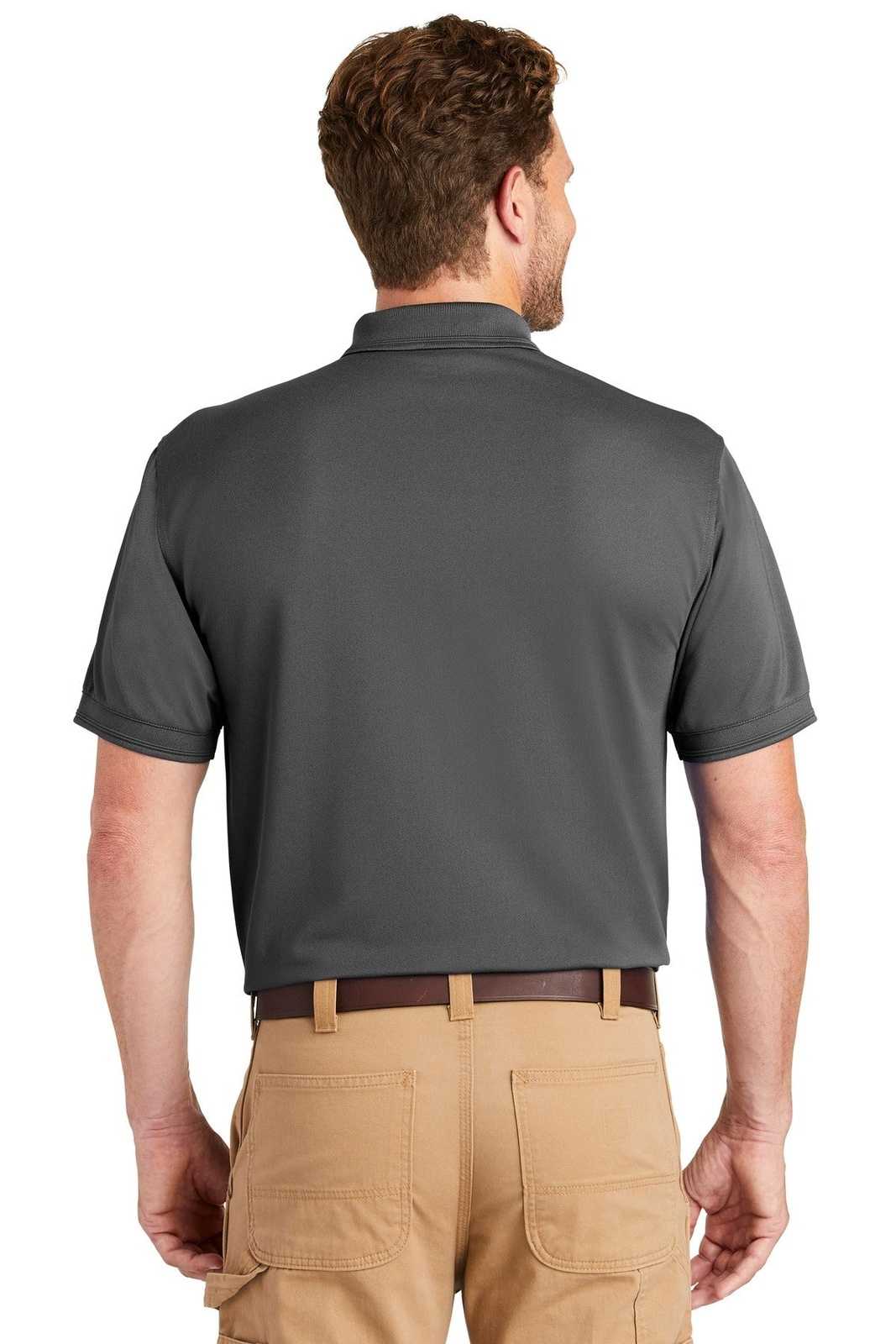 CornerStone CS4020P Industrial Snag-Proof Pique Pocket Polo - Charcoal - HIT a Double - 1