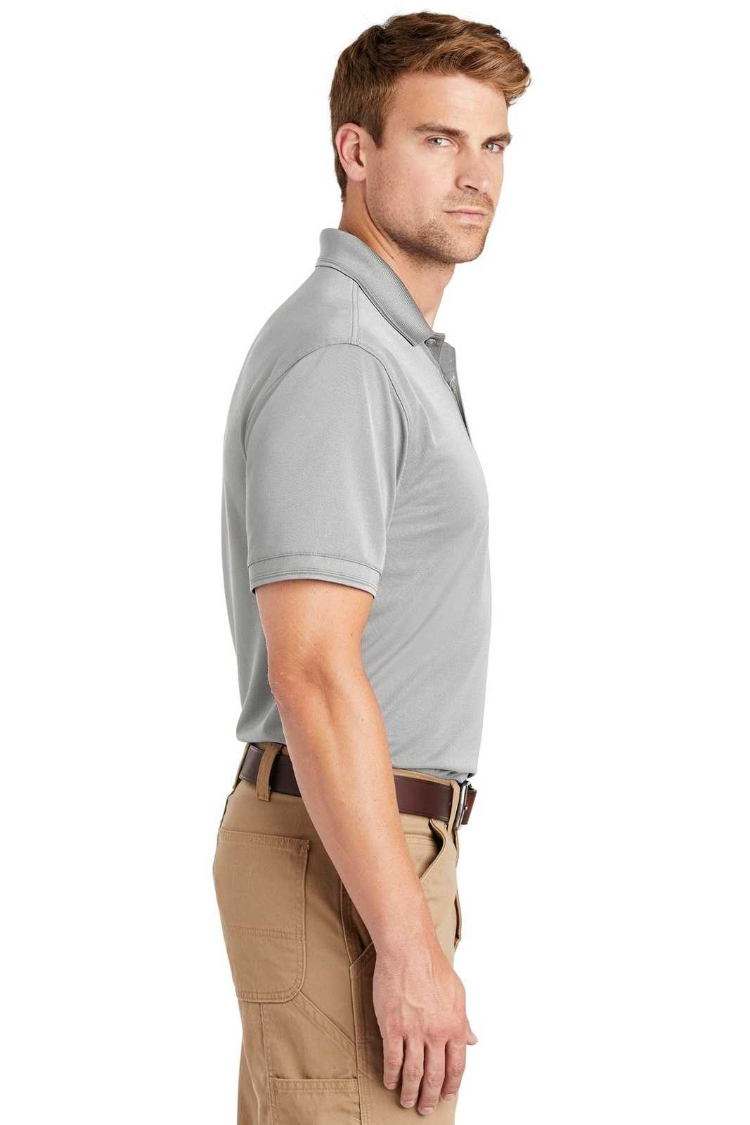 CornerStone CS4020 Industrial Snag-Proof Pique Polo - Light Gray - HIT a Double - 3
