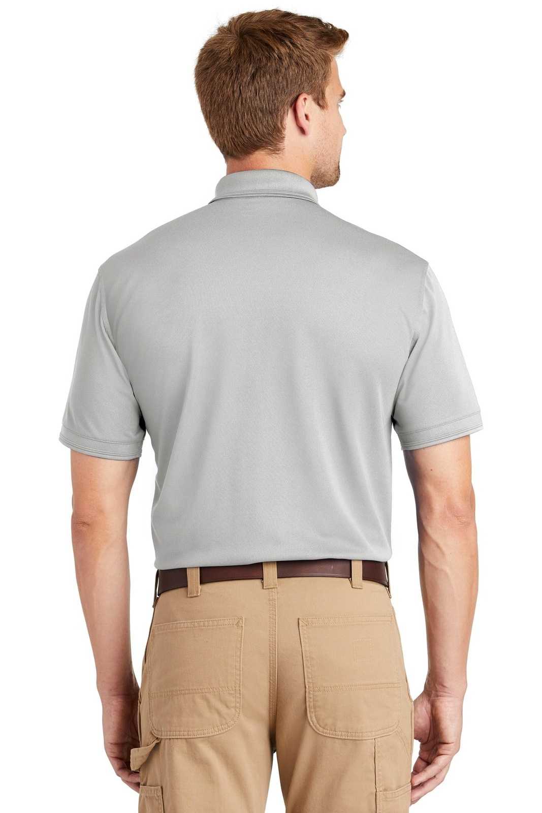 CornerStone CS4020 Industrial Snag-Proof Pique Polo - Light Gray - HIT a Double - 1